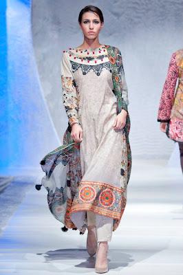 Latest Pakistani Mid Summer Lawn Dresses in Fashion week London 2012 By Sadia Lawn