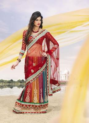 Latest Multi Color Designer Saree Collection For Bridals