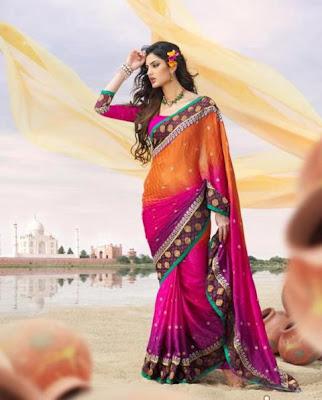 Latest Multi Color Designer Saree Collection For Bridals