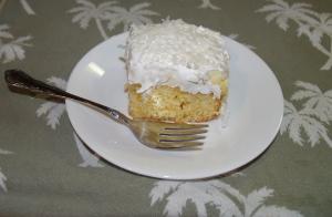 Pina Colada Poke Cake