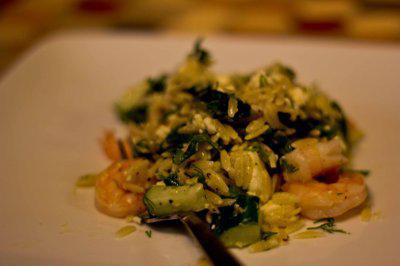 Orzo Salad with Shrimp and Feta