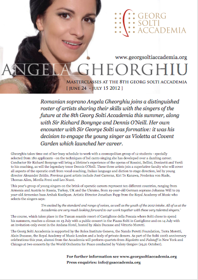 Masterclass @Georg Solti Accademia, starting on July 9