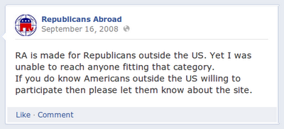 I still can't find Republicans abroad.