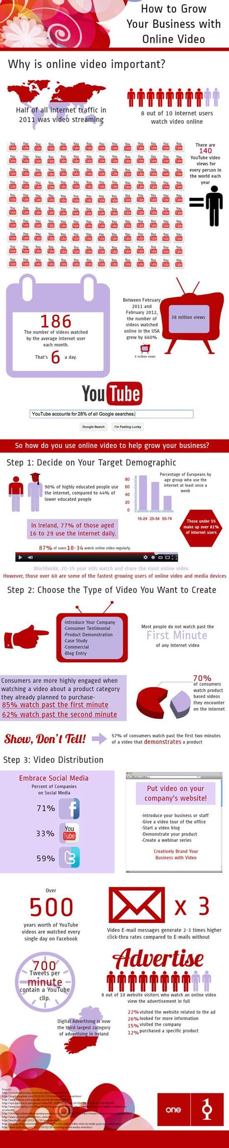 Infographic on Online Video