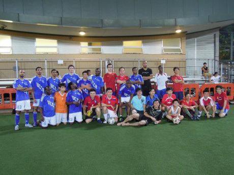 Christian Action football team and local Chinese team