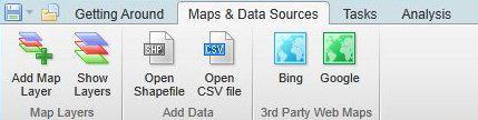 PGMap online Application toolbar