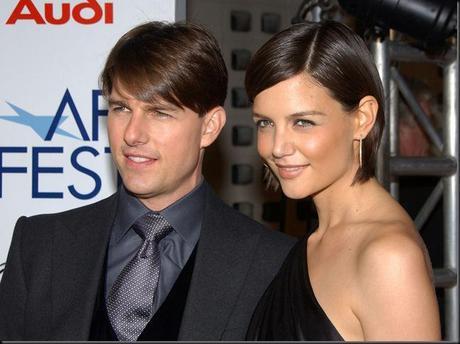 Actor Tom Cruise and Actress Katie Holmes arrive at the AFI Fest