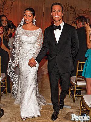 Matthew McConaughey and his wife Camila during June 2012 wedding