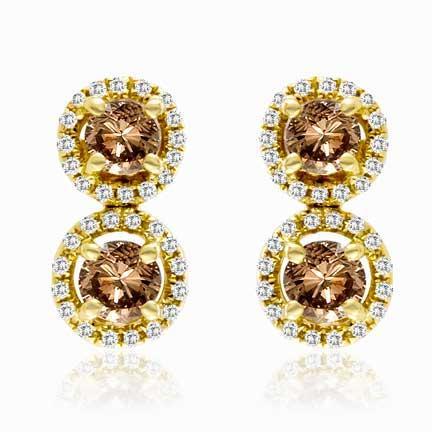  Le Vian’s 14-karat diamond and honey gold earrings 