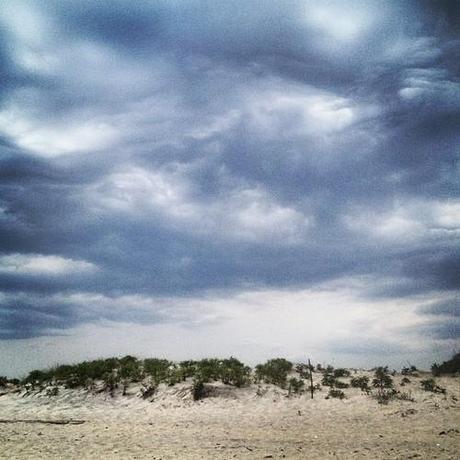 Storms coming in over Ft. Tilden.  (Taken with Instagram)