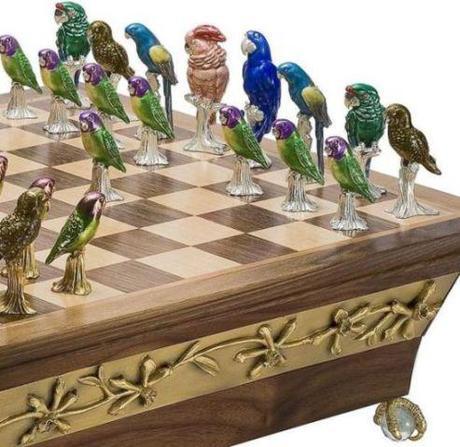 Endangered Parrot Chess Set