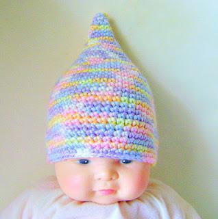 Handmade Crocheted Newborn Photo Prop Pixie Hat