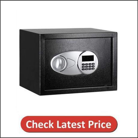 AmazonBasics Small Steel Security Safe Box for Home