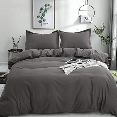 All Season King Goose Down Alternative Quilted Comforter with Corner Tabs - Hypoallergenic -Double Plush Fabric -Super Microfiber Fill -Machine Washab