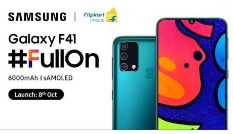 price of samsung f41 in flipkart