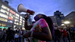 Protesters are marching through New York City tonight