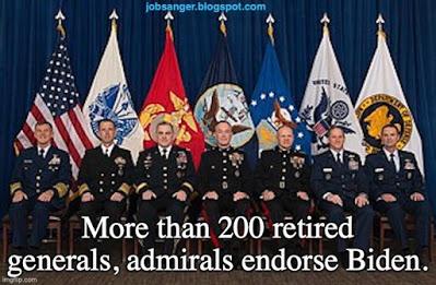 Over 200 Retired Generals & Admirals Endorse Biden