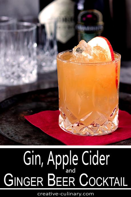 Gin, Apple Cider, and Ginger Beer Cocktail