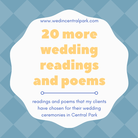 20 More Wedding Readings and Poems