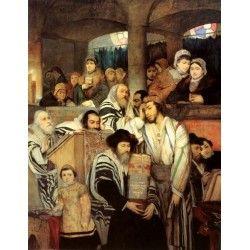 Jews Praying in a Synagogue, with or without women