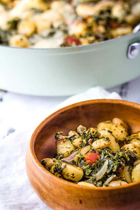 Veggie Gnocchi with Spinach and White Beans