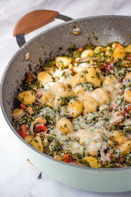 Veggie Gnocchi with Spinach and White Beans