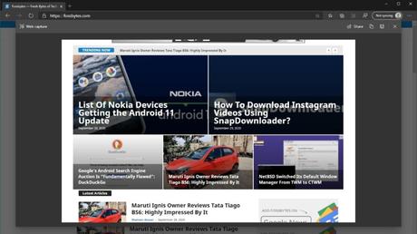 Microsoft Edge Web Capture Tool Is Now Available For Dev/Canary Insiders
