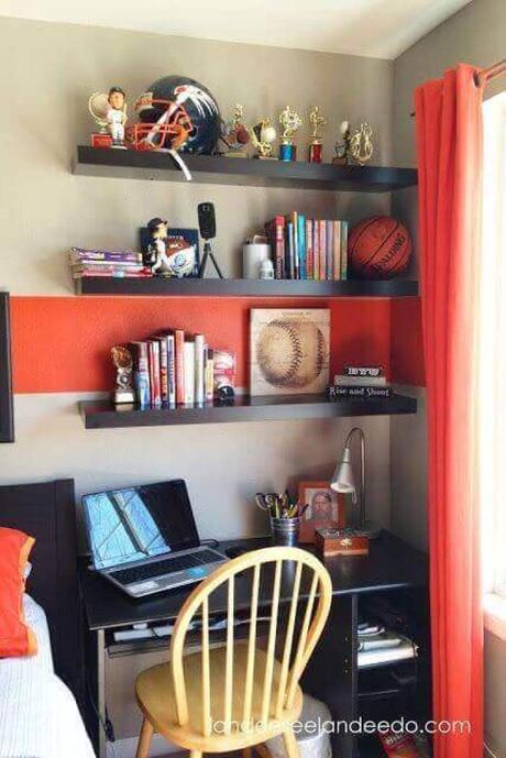 Boys Bedroom Ideas Trophies and The Orange Accents - Harptimes.com
