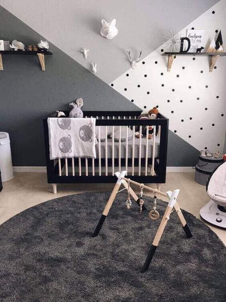 Baby Room Ideas Boys with Monochromatic Patterns - Harptimes.com