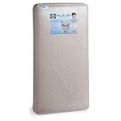 Sealy Baby Firm Rest Antibacterial Waterproof Standard Toddler & Baby Crib Mattress - 204 Premium Coils, Healthy Clean, 51.7” x 27.3'