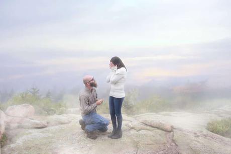 Cadillac Mountain Surprise Proposal | Bar Harbor Wedding