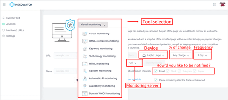 Hexowatch Review: Is it the Best Website Change-Detection Tool on the Web? Hexowatch user interface
