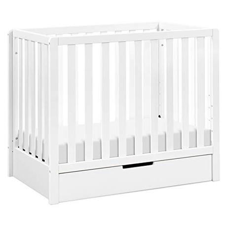 Carter's by DaVinci Colby 4-in-1 Convertible Mini Crib with Trundle in White, Greenguard Gold Certified