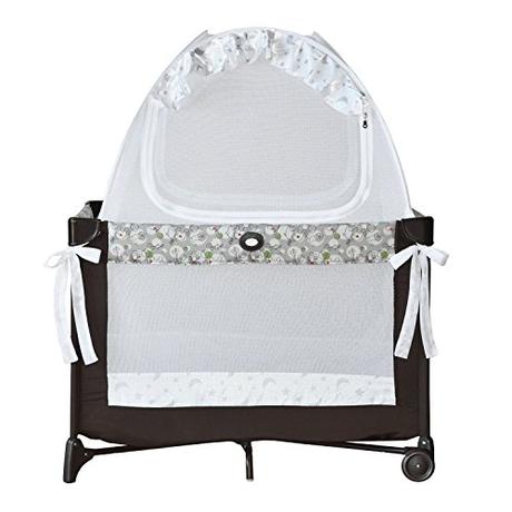 Baby Pack ‘N Play and Mini Crib Safety Pop up Tent: Premium Bed Canopy Netting Cover - See Through Mesh Top Nursery Mosquito Net - Stylish Sturdy Infant Tent - Protect Your Baby from Falls and Bites