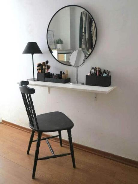 Modern Black and White Makeup Room Ideas - Harptimes.com