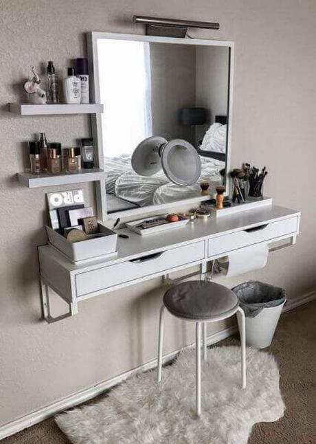 Makeup Room Ideas Floating Dressing Table - Harptimes.com