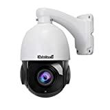 High Speed 5MP H.265 PTZ POE IP Security Dome Camera with 20X Optical Zoom Pan/Tilt and Waterproof IR-Cut Night Vision for Indoor and Outdoor Security