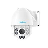 Reolink PTZ Camera Outdoor 5MP Super HD Work with Google Assistant, PoE IP Security Monitor IR Night Vision Pan Tilt 4X Optical Zoom Motion Detection Video Surveillance Dome RLC-423