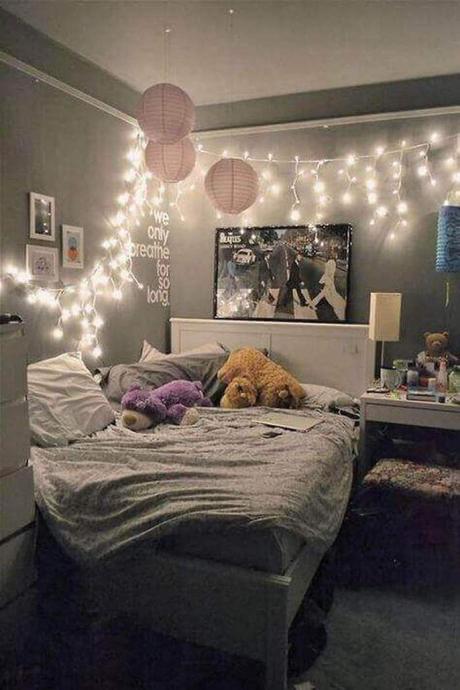 Kid Girls Bedroom Ideas with Decorative Lighting - Harptimes.com