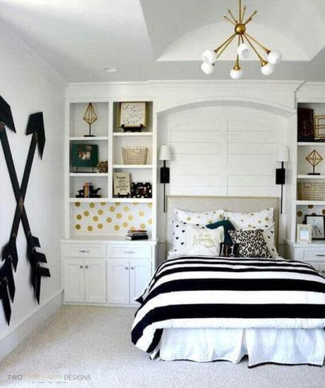 Boy and Girl Bedroom Ideas Teenage with Built-In Cabinets - Harptimes.com
