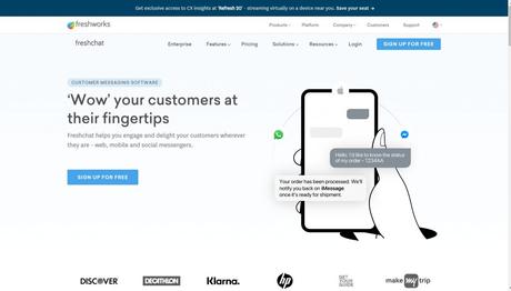 AI based conversational chatbot software- Freshchats