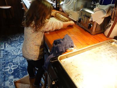Josie Helps Make Stromboli for the Work Crew