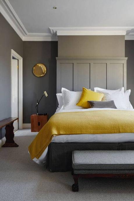 Bedroom Paint Colors Contemporary Grey and Yellow - Harptimes.com