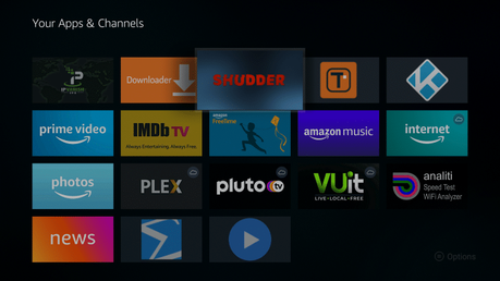Place the Shudder TV app within your Apps & Channels wherever you prefer