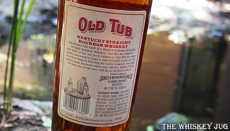Old Tub Bottled In Bond Bourbon Back Label