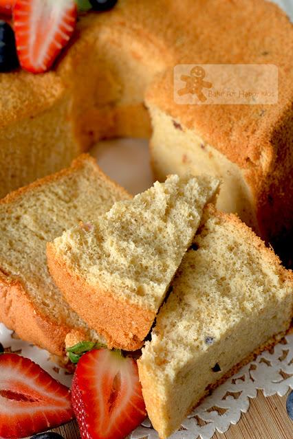 ultra soft honey fruit tea chiffon cake