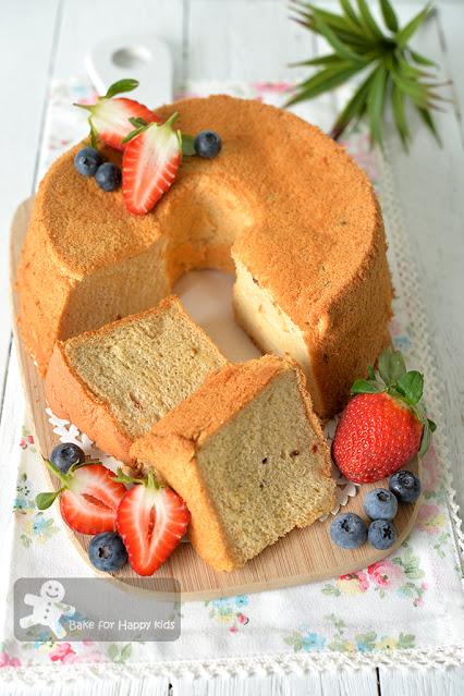 ultra soft honey fruit tea chiffon cake