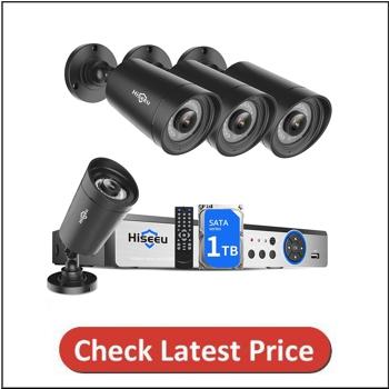 Hiseeu H.265+ 8CH DVR + 4Pcs AHD Security Camera System