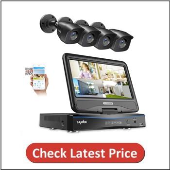 SANNCE All-in-One 4CH 1080P Wired Security Camera System