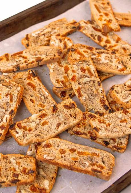 Gluten Free Biscotti with Apricots and Walnuts